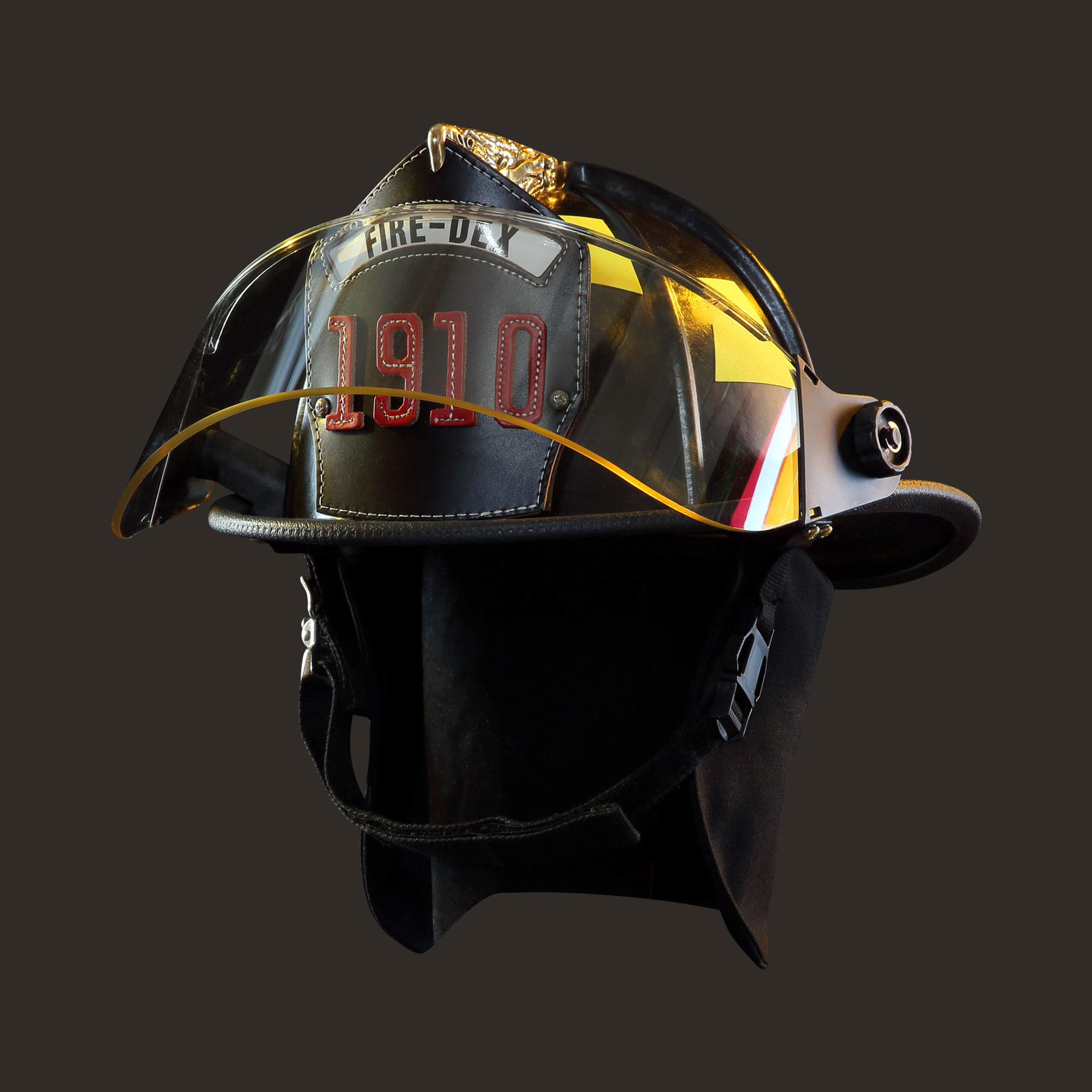 1910 Standard Helmet, Black, with 4″ Visor