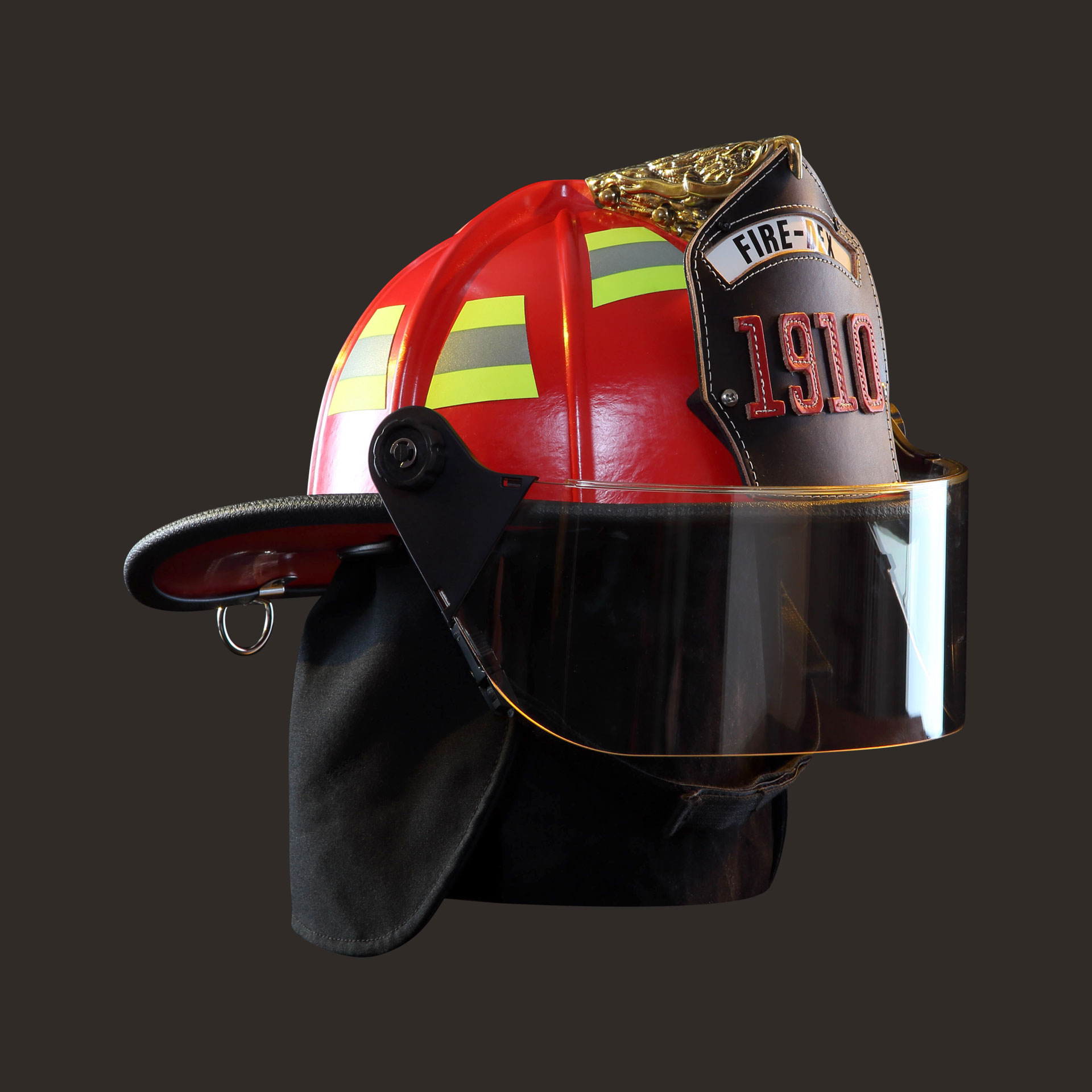 Fire-Dex 1910 Traditional Helmets Red Front