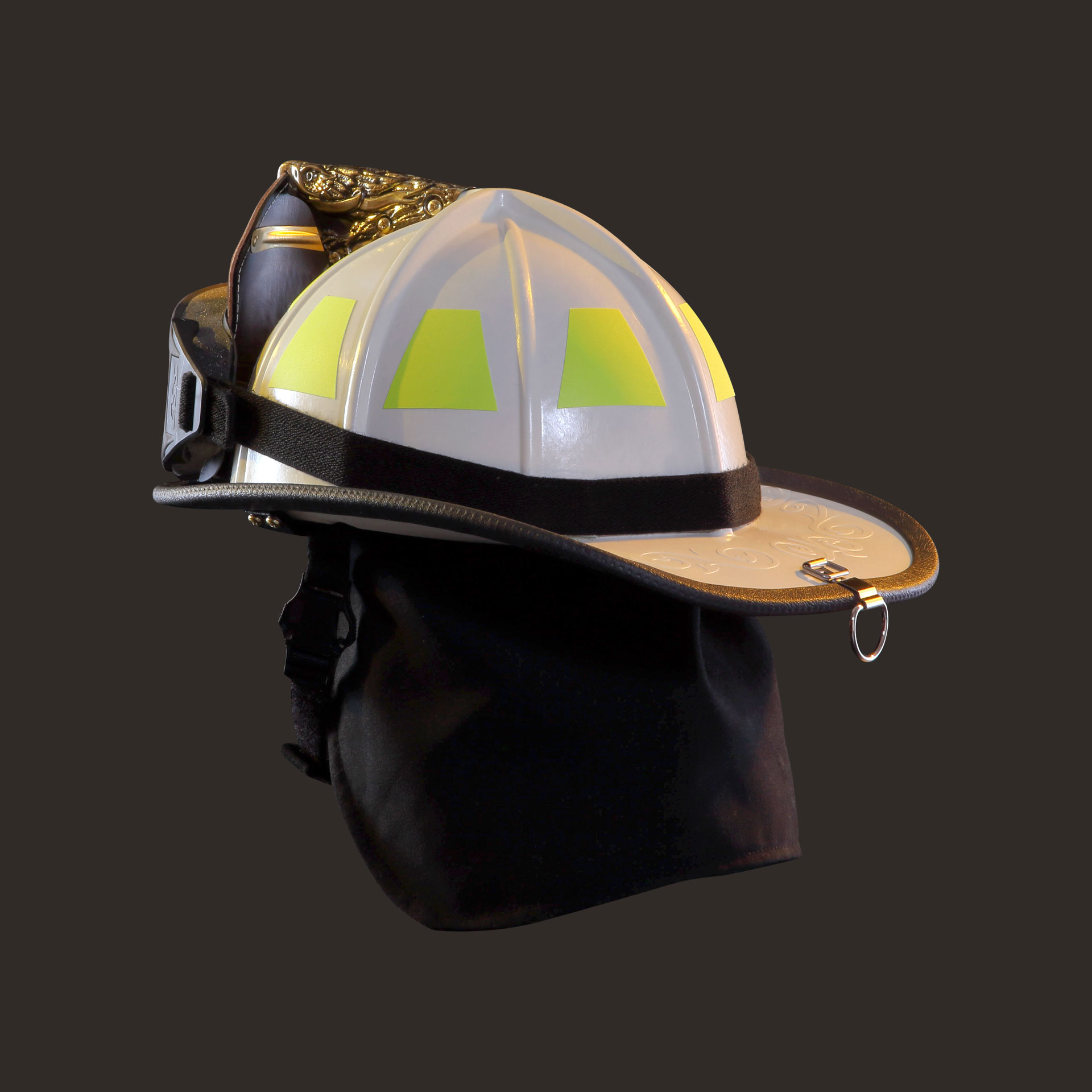 1910 Standard Helmet, White with ESS Innerzone 3 Goggles – Back