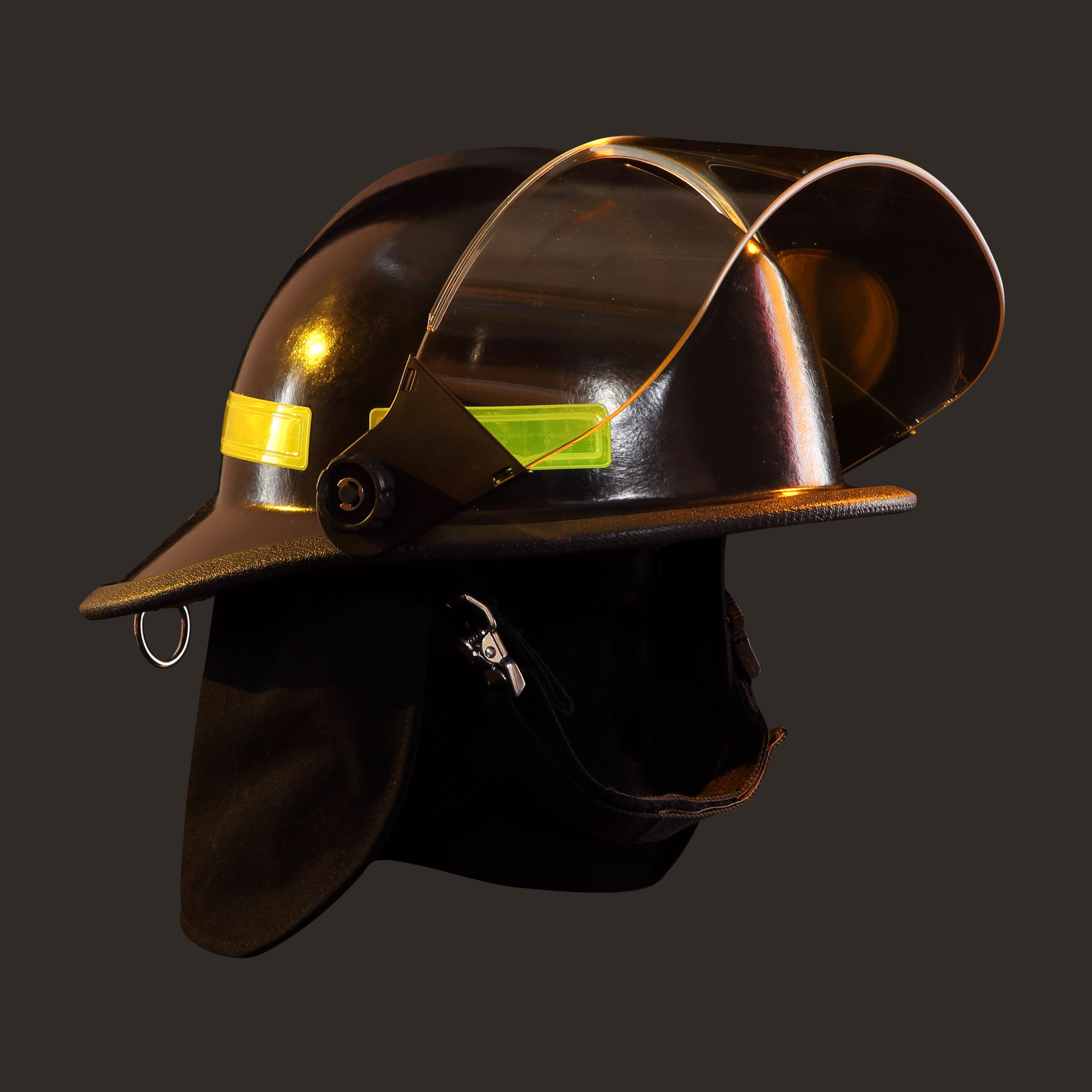 911 Standard Helmet, Black with 4″ Face Shield