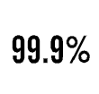 99.9% filtration efficiency icon
