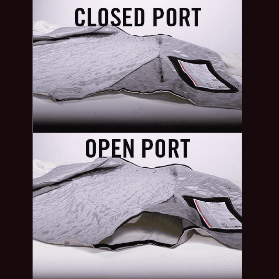 Inspection Port on AeroFlex Turnout Gear
