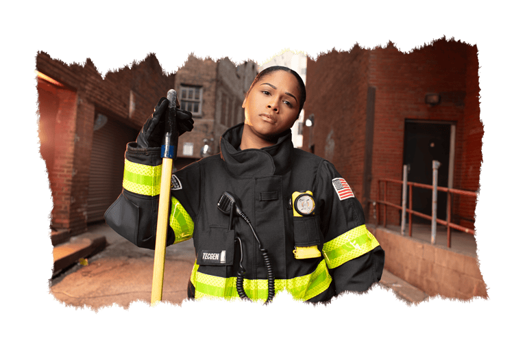 Firefighers with Aeroflex