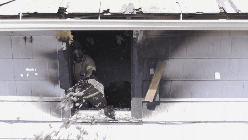 Fire Investigation PPE_Shovel in Window Throwing