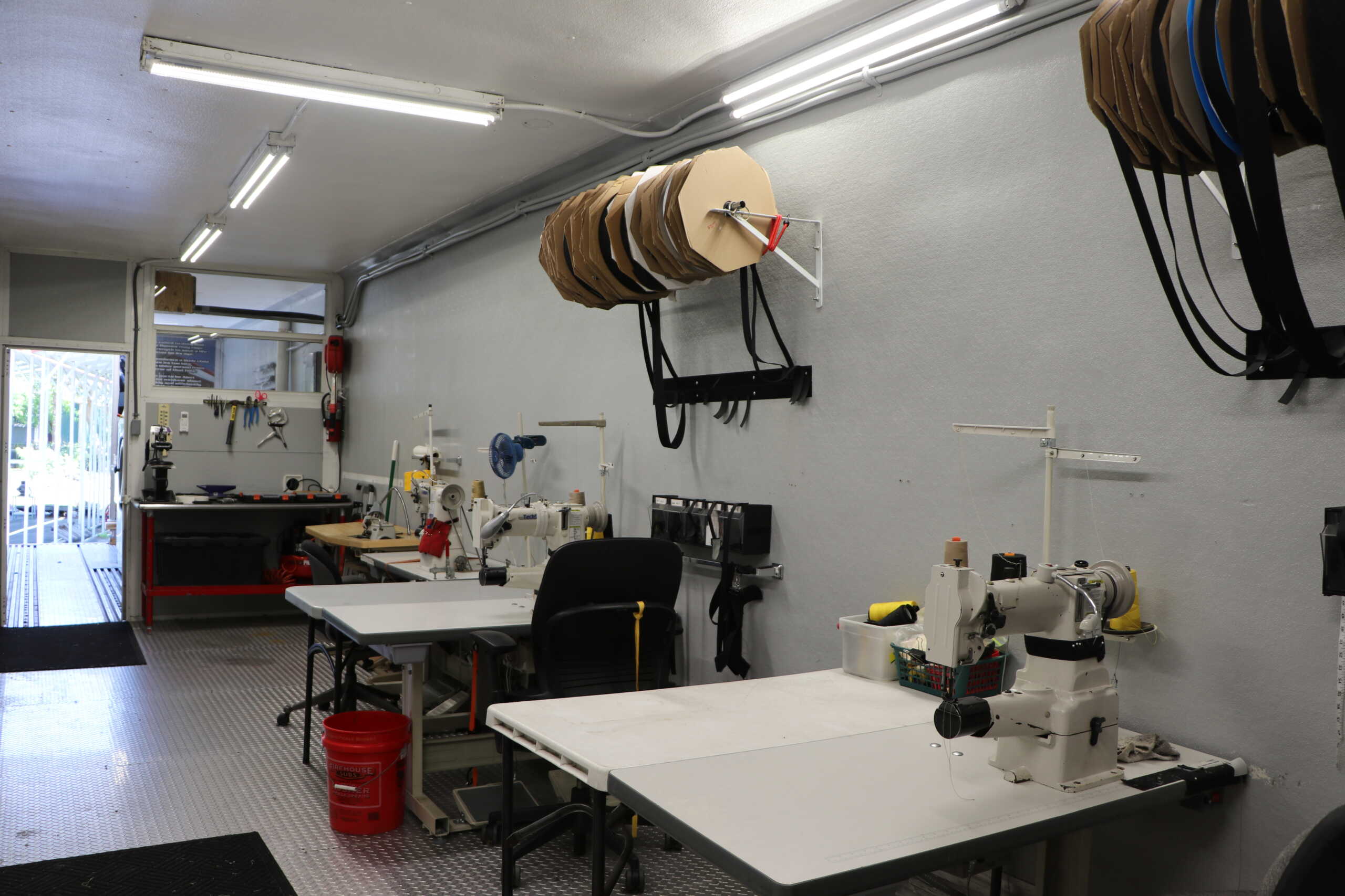 Inside of semi - sewing machines